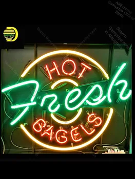 

Neon Sign for HOT Fresh BAGELS decor Home Display Beer Express Neon Light Fast Shipping Beer Bar Pub Polis Signage Shop Bar Neon
