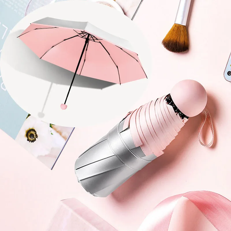 8 Ribs Pocket Mini Umbrella Anti UV Paraguas Sun Umbrella Rain Windproof Light Folding Portable Umbrellas for Women Children folding umbrella sun umbrella