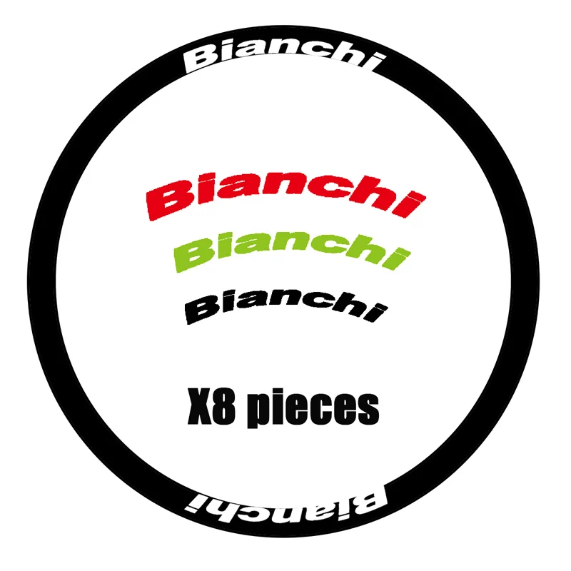 

Bianchi wheel Stickers Road bike bicyle decal for wheel rim Fit For 30/40/50/60mm 700C Wheel brake Road bike decal Free shipping