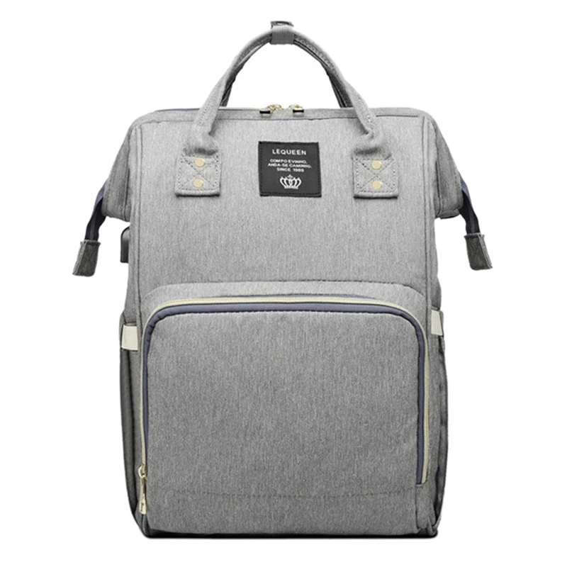 LEQUEEN USB Diaper Bag Baby Care Large Capacity Mom Backpack Mummy Maternity Wet Bag Waterproof Baby Pregnant Bag