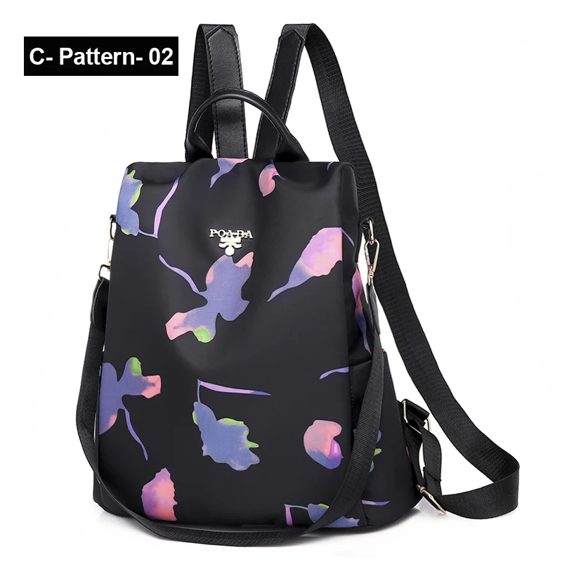 C-Pattern-02 Новинка, женский рюкзак, Оксфорд, многофункциональный, рюкзак, Повседневный, Противоугонный, рюкзак для девочек-подростков, школьный ранец,, Sac A Dos mochila - Цвет: C-Pattern-02
