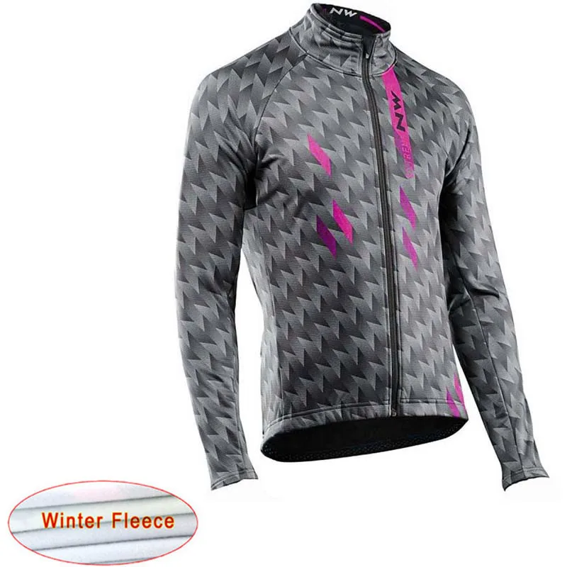 NW Cycling Jersey Winter Long sleeve Thermal Fleece Racing Bicycle Mountain MTB Pro team Cycling Clothing Ropa Ciclismo C29