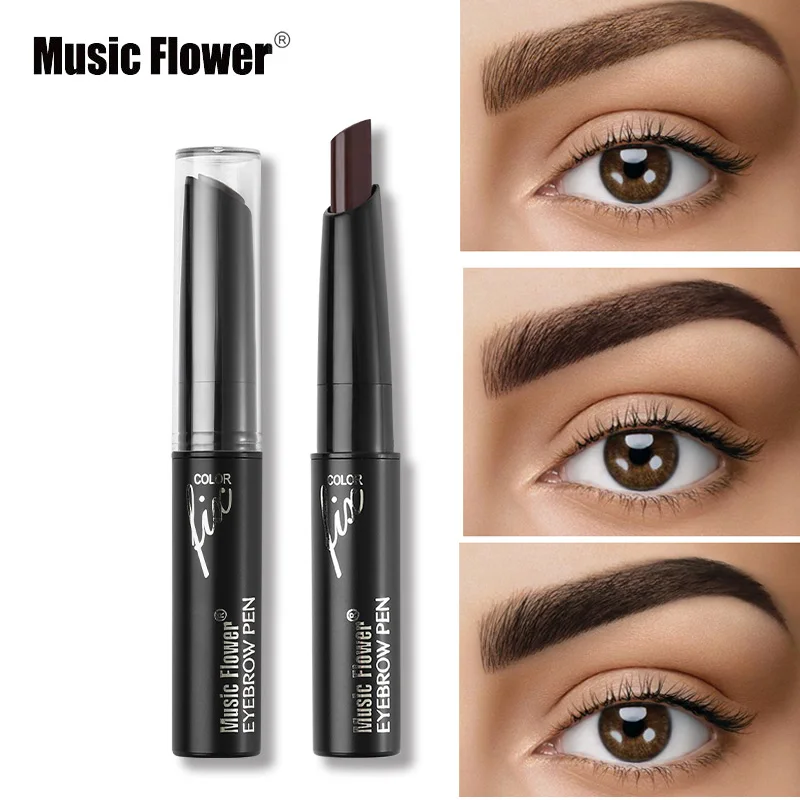 Music Flower 4 Colors Eyebrow Enhancers Pencil Brown Cream Waterproof Smudge-proof Eye Brows Automatic Makeup |