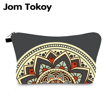 

Jom Tokoy Cosmetic Bag Printing Mandalas Personalised Makeup Bags Organizer Bag Women Beauty Bag hzb1002