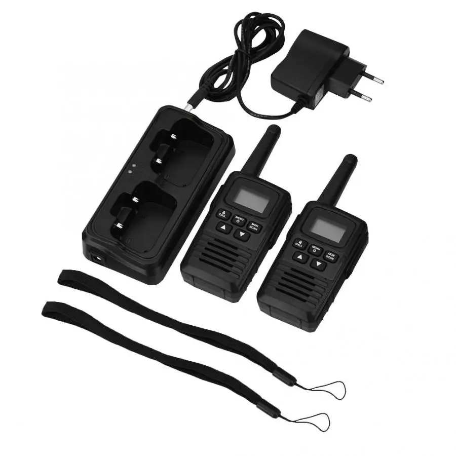 Portable Radio Black Handheld Outdoor 1200mAh Wireless Interphone(European 100-240V Charger) HOT