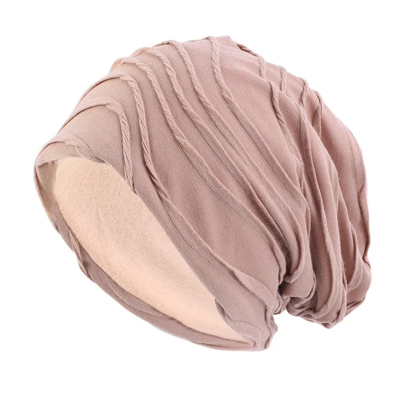 Lot De 2 Bonnets Souples Coton/acrylique - Rose/Violet - Unisexe Adulte - Neuf
