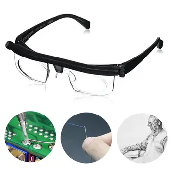 2020 New Adjustable Strength Lens Eyewear Variable Focus Distance Vision Zoom Glasses Protective Magnifying Glasses with Bag L15 select a vision sport readers with rectangular lens black