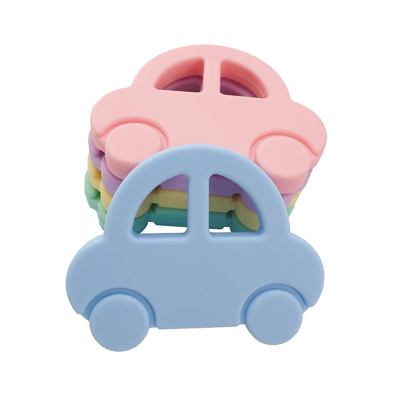 

Chenkai 10PCS Silicone Car Teether DIY Baby Shower Chewing Pendant Nursing Sensory Jewelry Teething Pacifier Dummy Toy Gfit