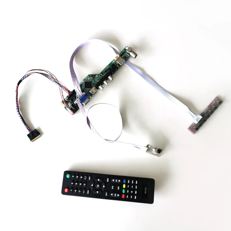 Для CLAA101NB01/A 1024*600 LVDS 40 контакты WLED VGA+ HDMI+ AV+ USB+ RF T. V56 экран контроллер привод доска 10," ноутбук PC Сделай Сам комплект