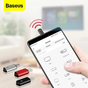 

Baseus Mini Universal Remote Control For Samsung LG Air Mouse USB Type C Smart IR Controller Adapter For Android TV Aircondition