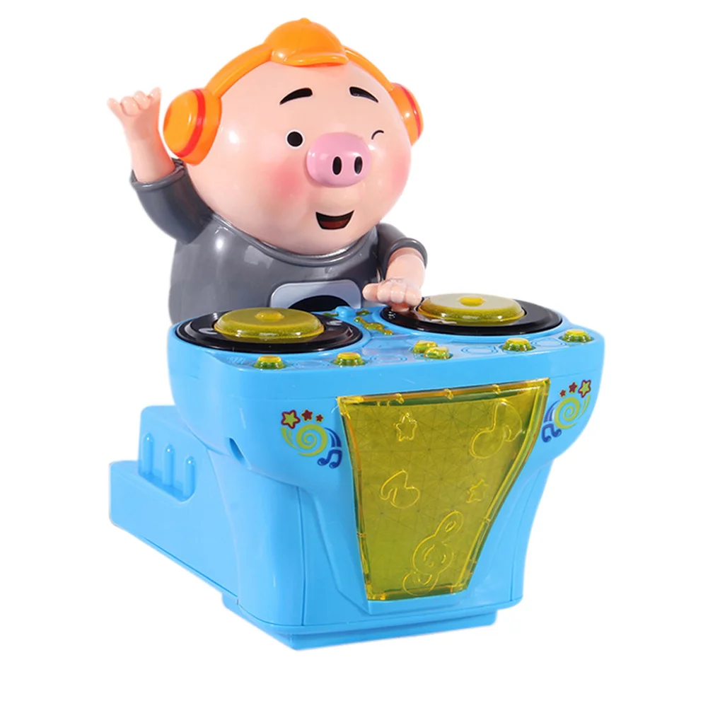 A DJ музыка Электрическая свинья игрушки электрические музыкальные игрушки Музыка Танцы Свинья с красочными мигающими огнями FJ88 - Цвет: A