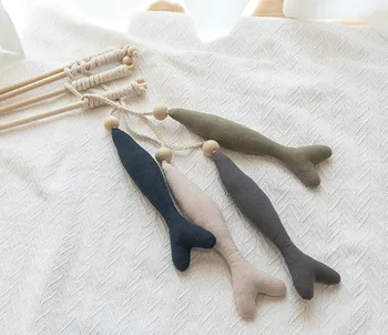 

Xiaomi ZEZE Fishing Rod Cat Wand Funny Cat Stick Catnip Simulation Fish Cat Bite Playing Interactive Toy Cats Kitten Supplies