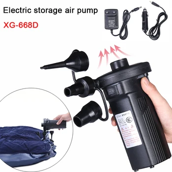 

Rechargeable Electric Air Pump Electric Air Mattress Camping Pump Portable Quick Filling Inflatable Pump For Car Home Use