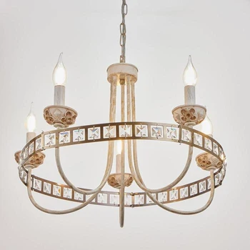 

Chandelier 69647/5 E14 40W white with gold patina 57x57x41 cm 4942281