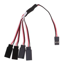 Y divisor extensión RC Servo Cable de conexión para JR Futaba 1 a 3 Y 1 a 4