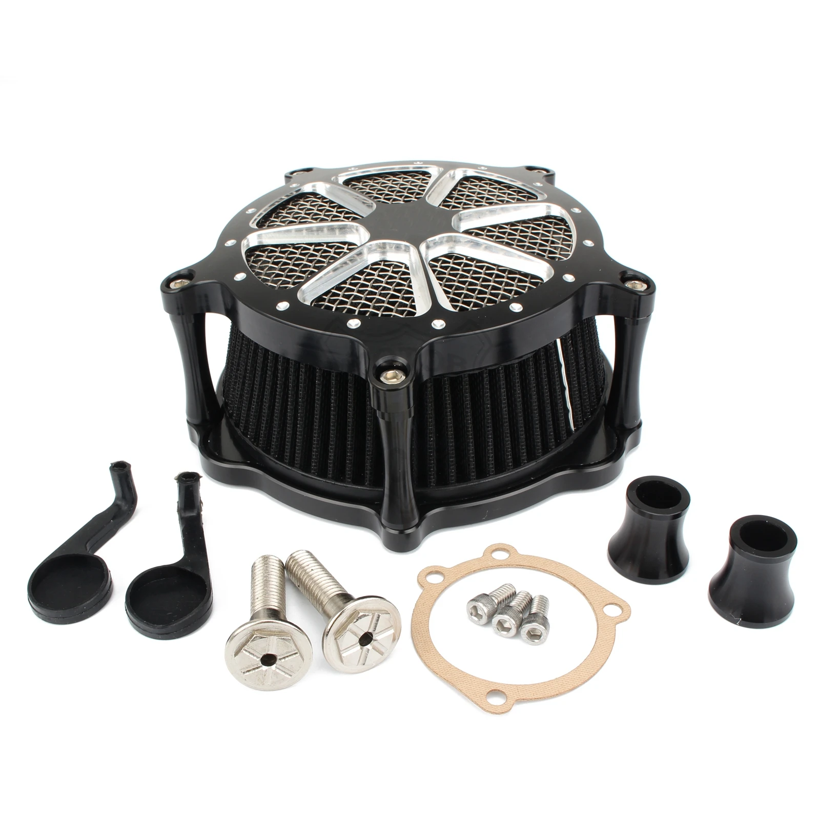 Filtro de ar da Motocicleta Sistema de Admissão de ar Limpo para Harley Preto Venturi Corte Mais Sportster Ferro 883 Xl1200 Xl883 48 72 1991-2020 Cnc 15 Cheap Filtros de ar e sistemas