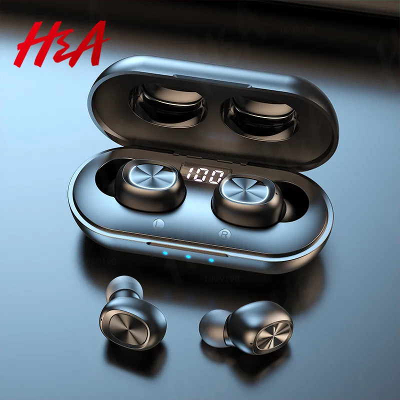 TWS 5 0 настоящие беспроводные наушники Bluetooth 9D Hifi стерео спортивные гарнитура для