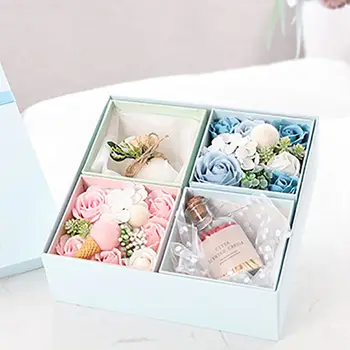 

1 Set Artificial Flowers Soap Rose Flower With Scented Candle Gift Box For Wedding Birthday Valentine's Day Gift Dropshippings