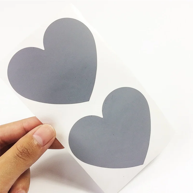 Sliver Heart 50 шт./лот, новое Золотое красное сердце, дизайн, царапина, покрытие, наклейки сделай сам многофункциональные наклейки - Цвет: Sliver Heart