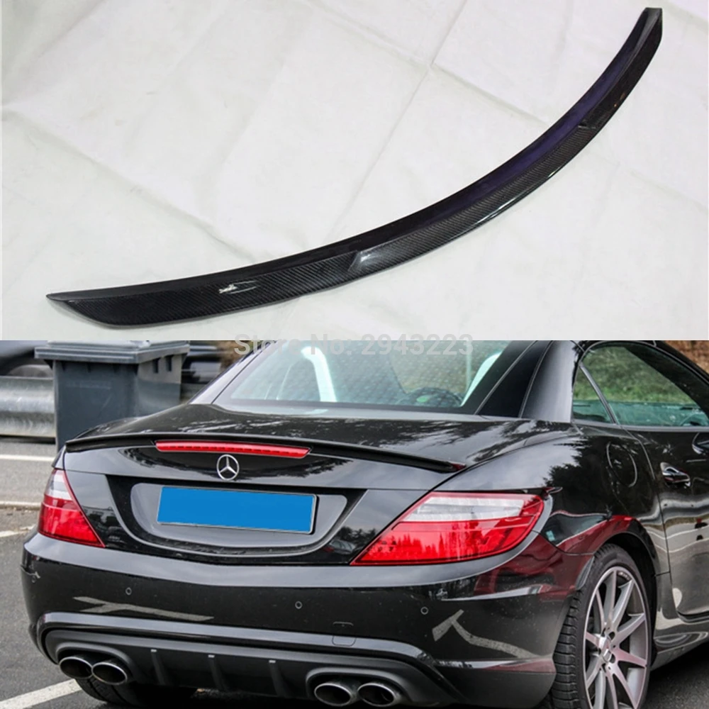 Задний спойлер багажника из углеродного волокна для Mercedes R171 Benz SLK Class R171 2012 2013 SLK200 SLK280 SLK300 SLK350