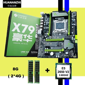 

!!!HUANAN V2.49 X79 motherboard CPU RAM combos Xeon E5 2650 V2 CPU (2*4G)8G DDR3 RECC memorry all good tested 2 years warranty