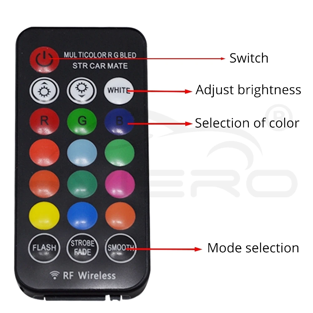 Hviero T10 W5W RF Control RGB Led Reading Light RGB T10 LED 194 168 Car Clearance Light License Plate Light Position Light 12V