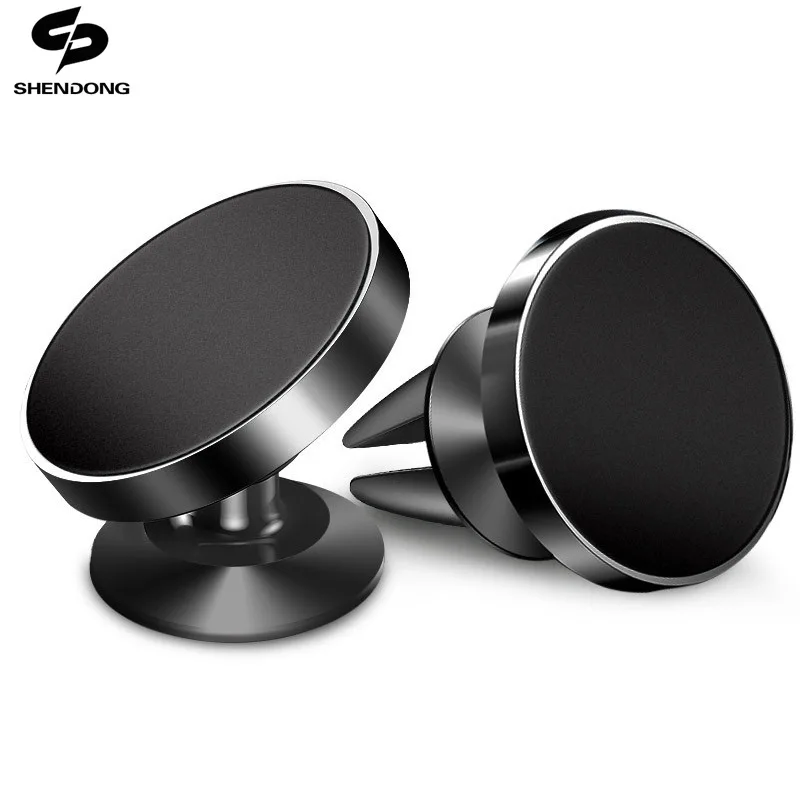 

Lazy Magnetic On-board Phone Holder Air Outlet Automotive Device Mount Metal Magnetic Sucker Navigation Mobile Phone Stand Logo