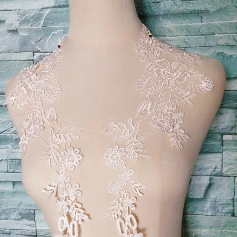 1 пара вышитых кружевных цветочных патчей для вечерних платьев и юбок модный