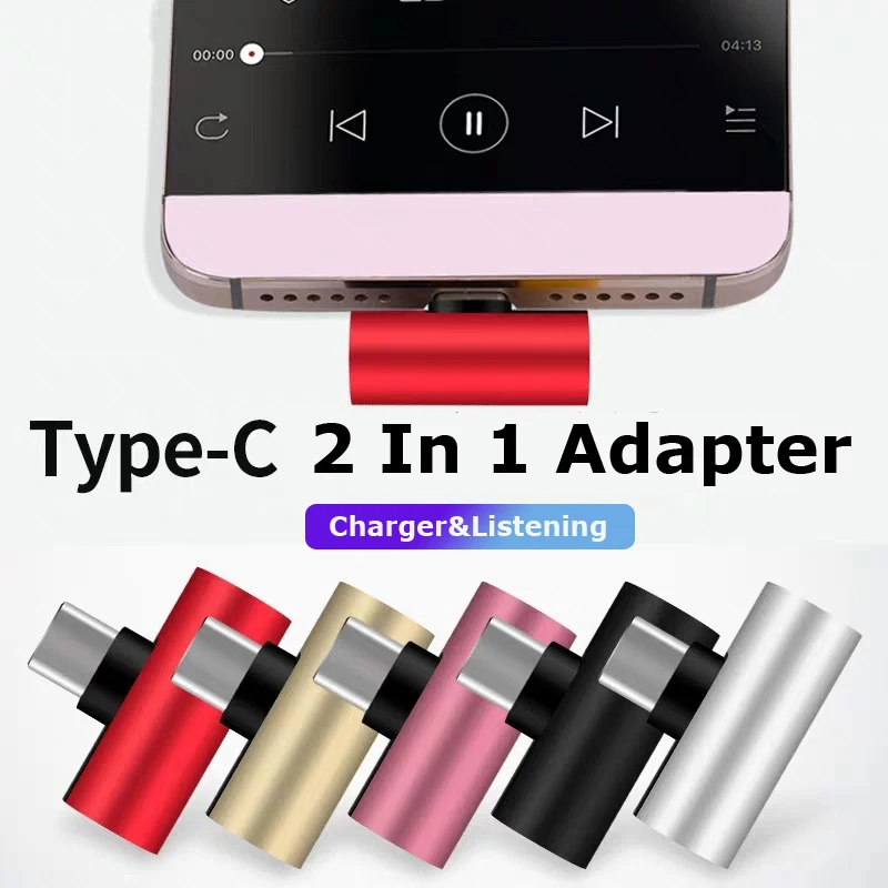 Olhveitra 2 в 1 двойной тип C разъем аудио наушники Зарядка для samsung Xiaomi huawei Oneplus сплиттер Ключ адаптер для наушников