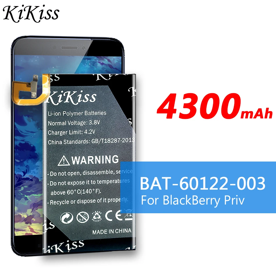 Batteria Kikiss 4300Mah Bat-60122-003 Per Batterie Per Telefoni Cellulari Blackberry Priv Di Buona Qualità