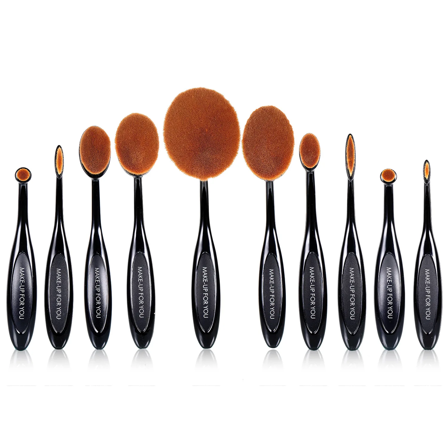 

Make-up for you 10 Toothbrush-Shaped Makeup Brush Set Beauty Tools Appliances Cross-Border Amazon AliExpress