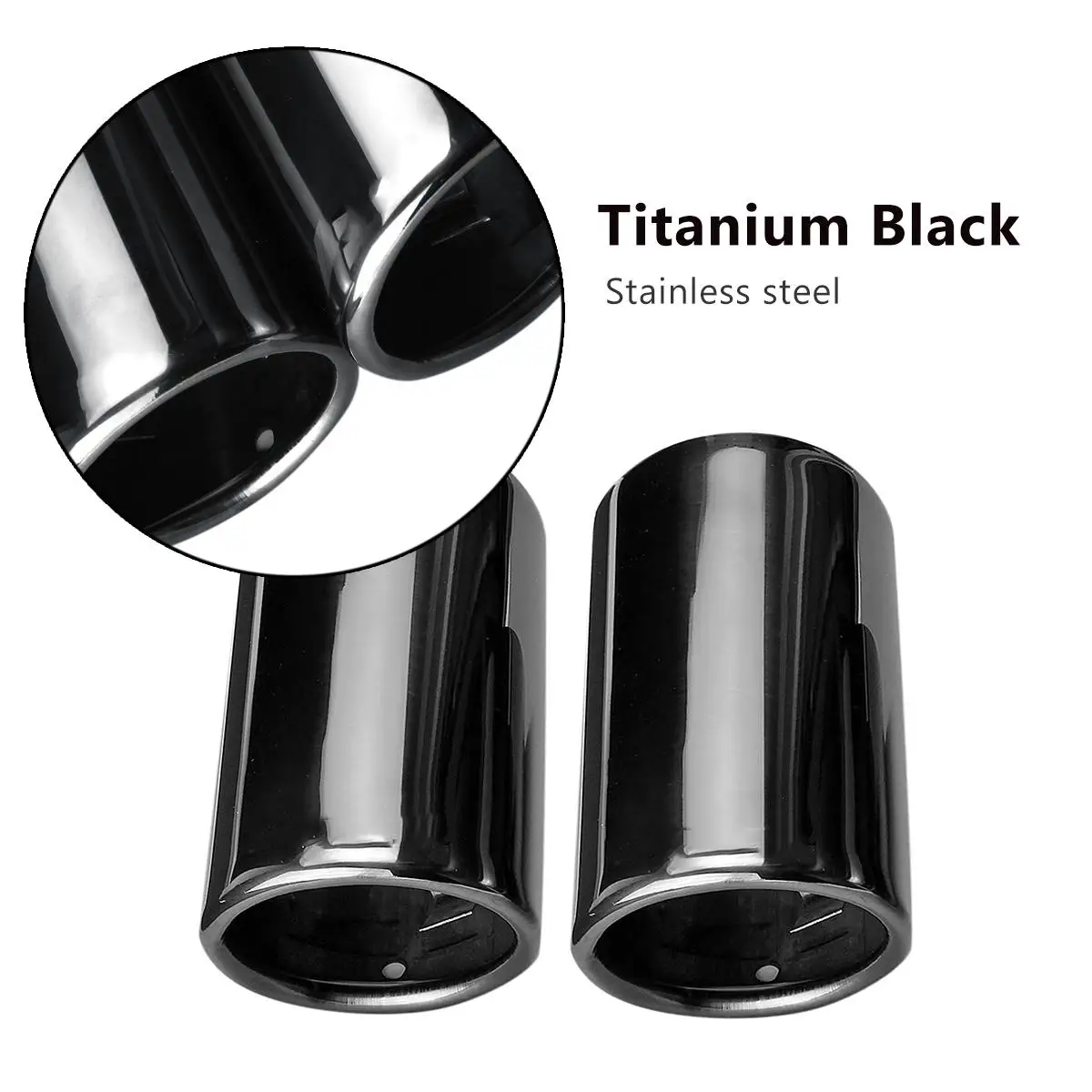 2 шт. Титан черный Нержавеющая сталь выхлопные трубы для автомобиля BMW E90 E92 325i