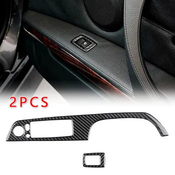 

Vehilce Window Lift Switch Cover 2pcs/set Car Trim LHD Black Decorative