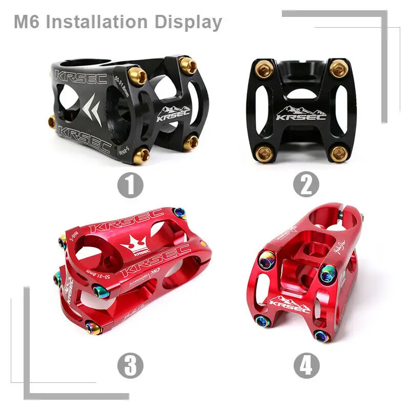 KRSEC M6/M5 MTB велосипед титана шток винт дорожный горный велосипед руль из нержавеющей стали винт велосипедные аксессуары