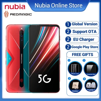 

Global Version Red magic Nubia 5G Gaming SmartPhone 8GB 128GB 6.65" 144HZ Snapdragon 865 NFC Game Mobible Phone RedMagic 5G
