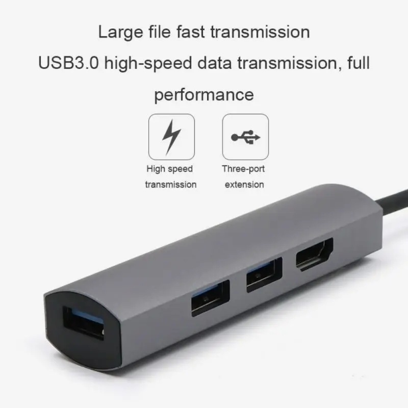 3 порта концентратор USB 3,1 тип-c к USB 3,0 разветвитель Кабель Шнур ноутбук планшет 4K конвертер для HDMI