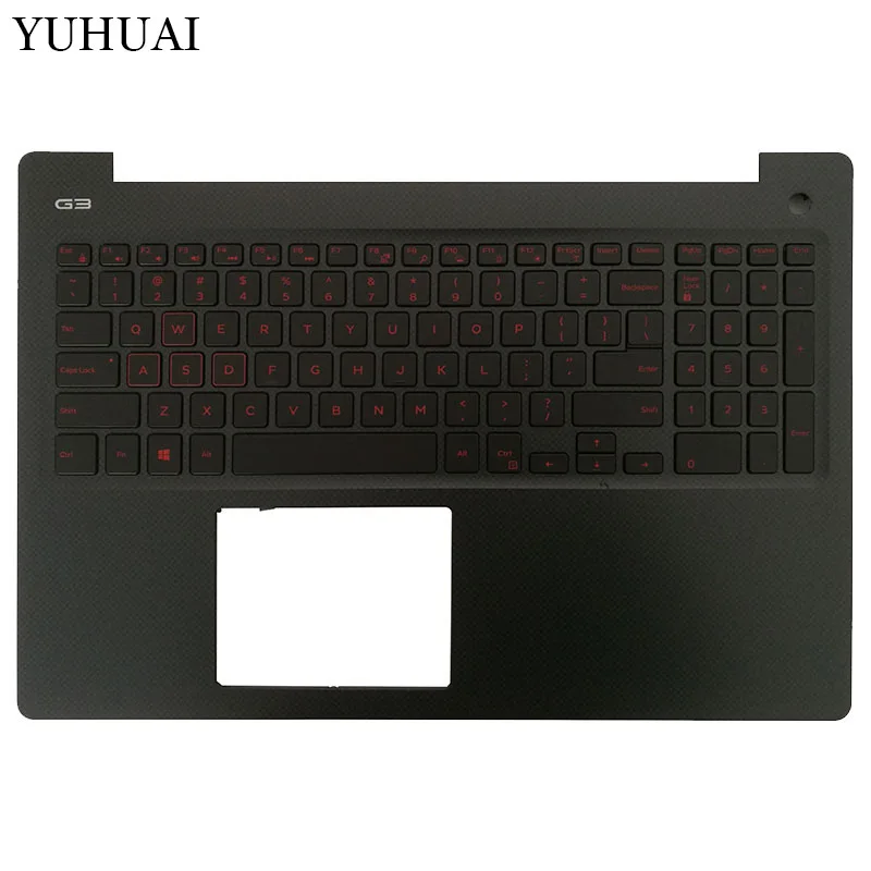 New US Laptop keyboard for DELL Gaming 15-3000 G3 3579 G3-3579 English red backlit Keyboard with Palmrest upper cover | Компьютеры и