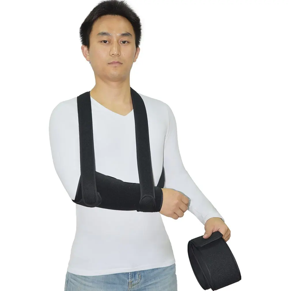 Medical Arm Sling Shoulder Brace Adjustable Rotator Cuff and Elbow Support Includes Immobilizer Band for Quick Recovery