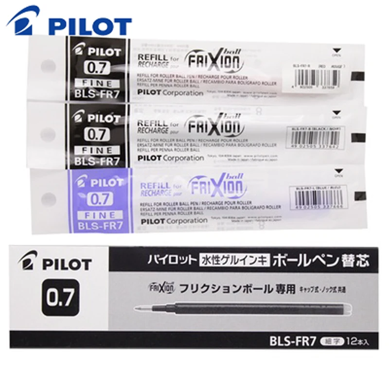 20 шт./лот Pilot BLS FR7 FriXion ручка Заправка для LFBK 23EF LFB 20EF гелевые чернила 0 7 мм