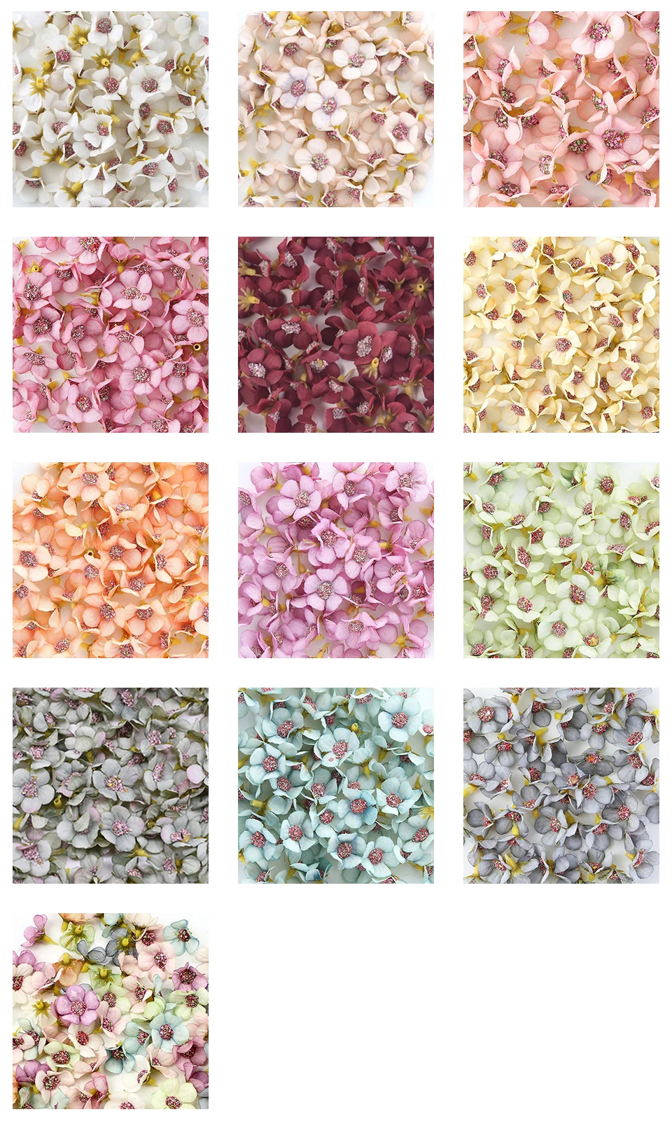 50&100pcs Mini Silk Multicolor Daisy Artificial Flower Heads For Wedding Wreath Scrapbooking DIY Gifts Candy Box Home Decoration