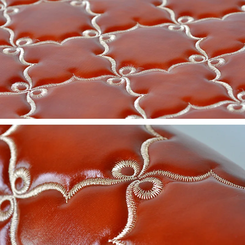bordado esponja de couro sintético pu tecido de couro para bricolagem bolsa de parede plano de fundo sofá cama decoração de estofados