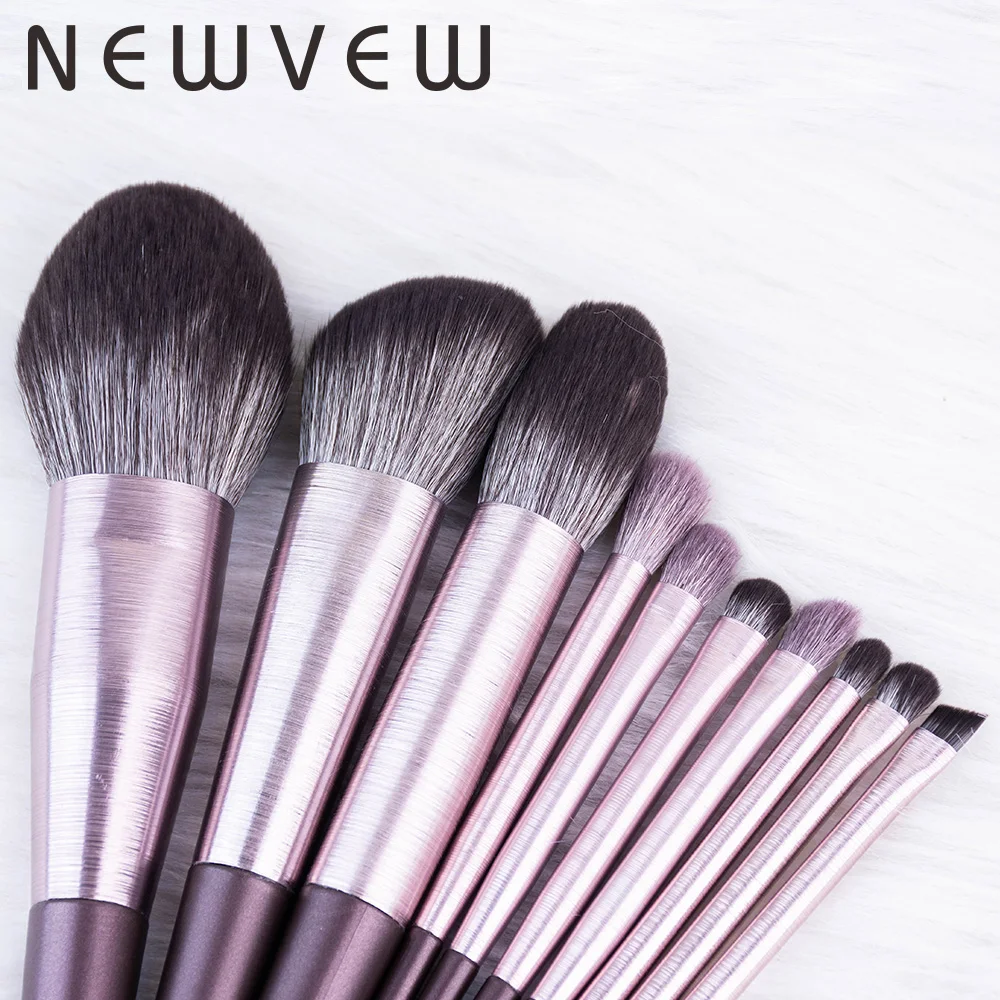 

10pcs Smoky Purple Makeup Brushes Set for Cosmetic Foundation Powder Blush Eye Shadow Kabuki Blending make up brush beauty tool