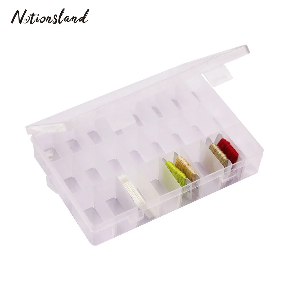 Adjustable 36 Grids Storage Box For Embroidery Floss Bobbins Cross Stitch  Earring Bead Holder Case Organizer Container Box - Diy Apparel & Needlework  Storage - AliExpress