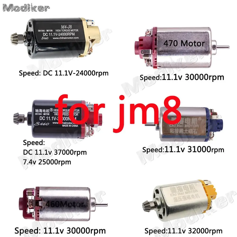 

MODIKER 6Types Chihai S460 Medium / High Speed High Torque Motor Gear for JM Gen.8 M4A1 Gearbox Modification Upgrade