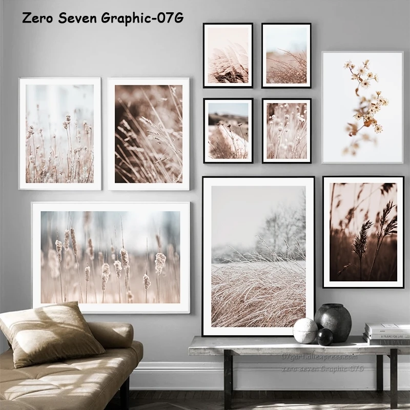 Prints Digital Prints Modern Wall Art Pampas Grass Print Grass Print