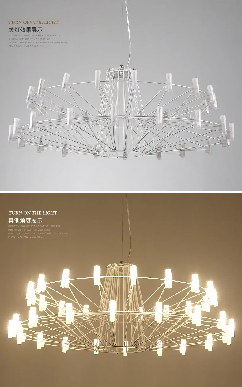 Скандинавский дизайн Led Chandelie трехэтажная люстра с башней используется для гостиной, столовой, отеля, лобби, Современное креативное освещение