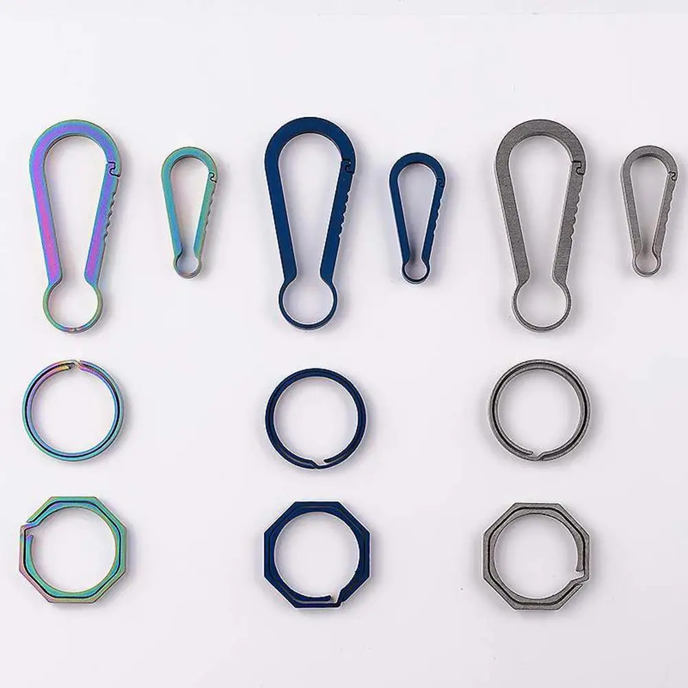 EDC Мини титановый брелок для рюкзака Пряжка мини подвесной круг прочная