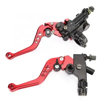 

2 Pcs/Set High Quality Hand Brake Lever Clutch Assembly Motorcycle Pump Cylinder Accessories Red Motorcycle Accessories