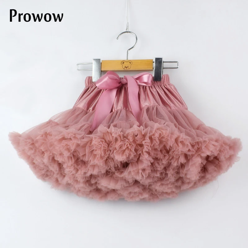 Good Value Girls Tutu Skirts Tulle Ballet Party Fluffy Kids Princess Children HOT Solid for W-PP001 GR6JemGbkpr