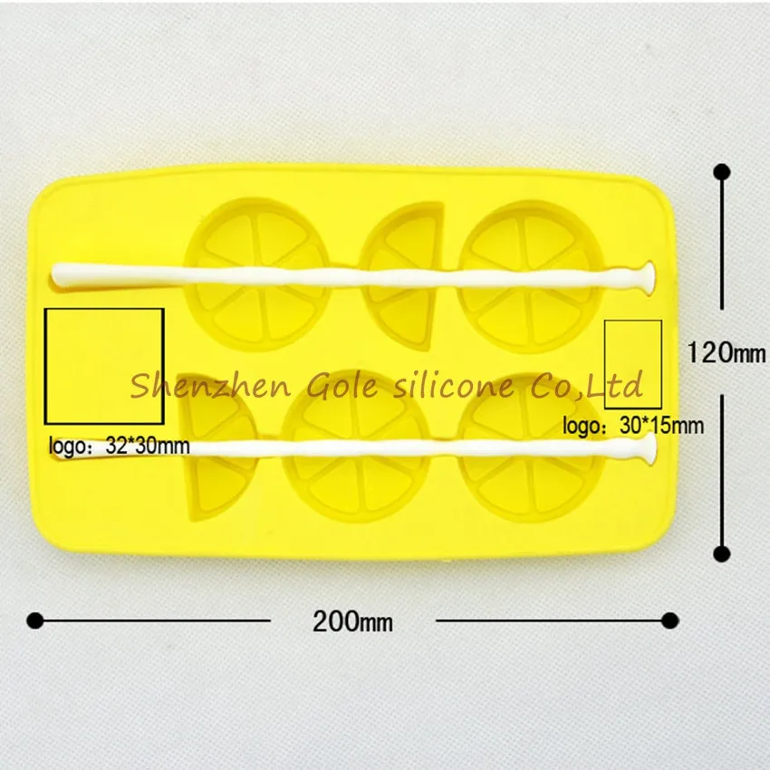 200 шт./лот, новинка, кубики, мешалка для льда, лимон, лоток для льда, силиконовые охладители для льда
